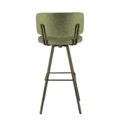 Perfecta Adagio Tabouret de bar moderne pivotant en tissu et pieds métal><noscript><img width=