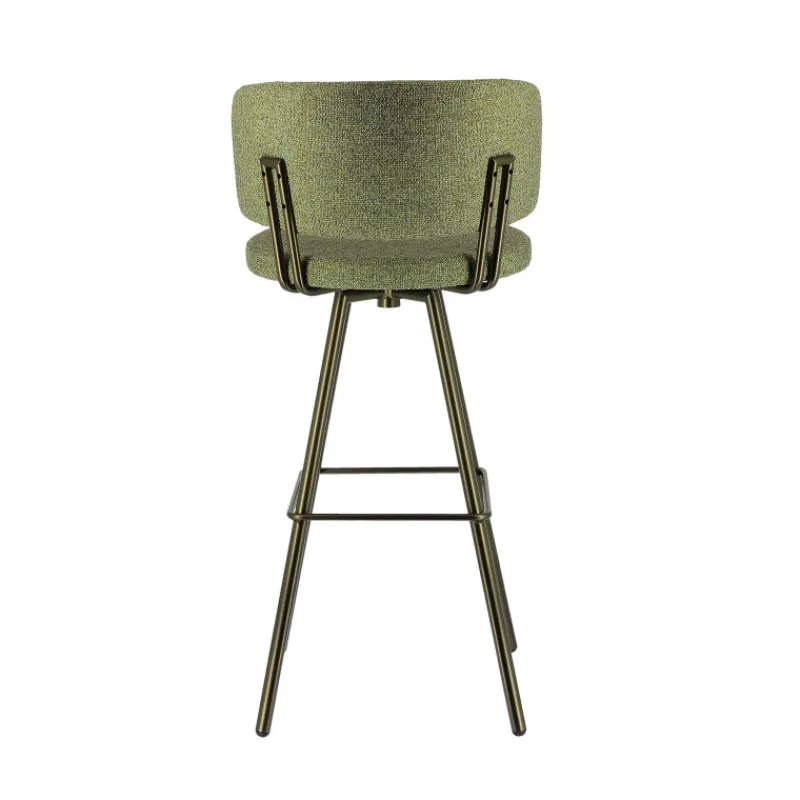 Perfecta Adagio Tabouret de bar moderne pivotant en tissu et pieds métal> Tabouret De Bar (assise +/- 80 Cm)