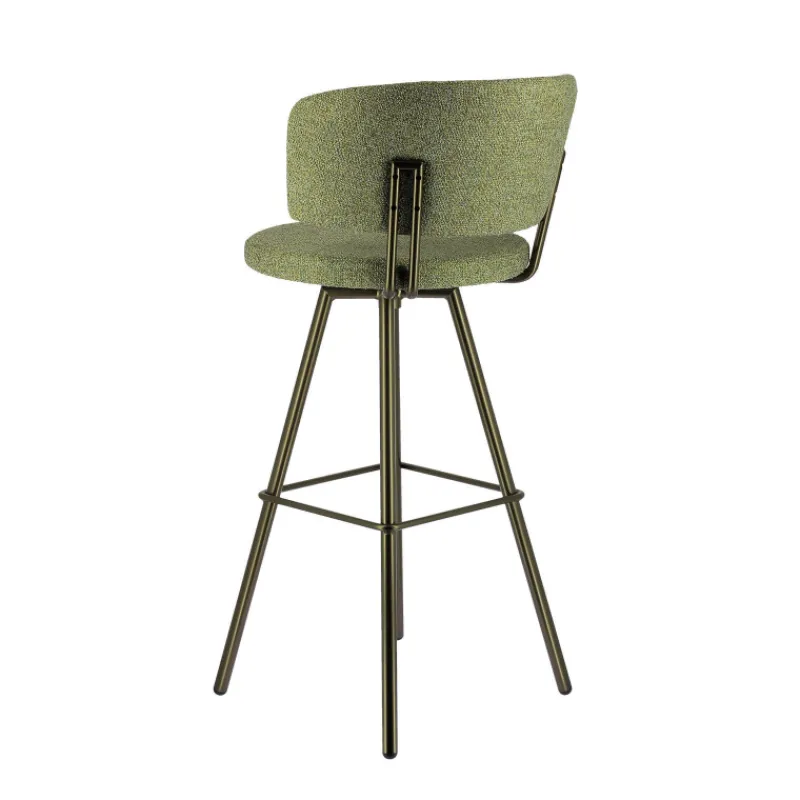 Perfecta Adagio Tabouret de bar moderne pivotant en tissu et pieds métal> Tabouret De Bar (assise +/- 80 Cm)