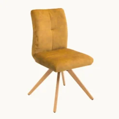 Adèle Chaise confortable en tissu pieds bois><noscript><img width=