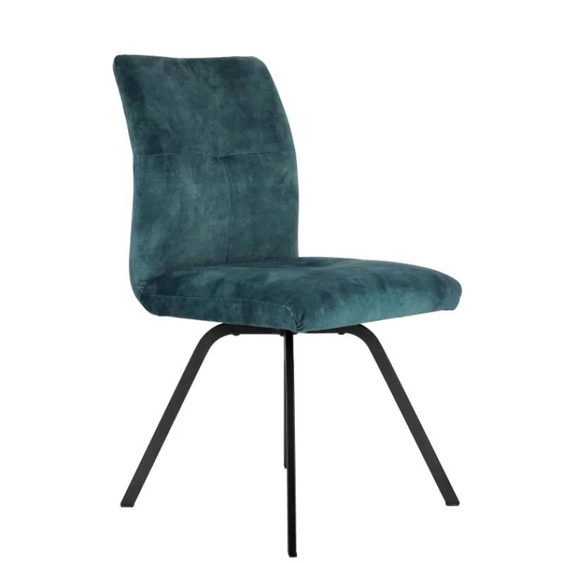 Adèle Chaise confortable moderne en tissu avec pieds en métal> Chaise De Salle à Manger