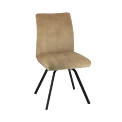 Adèle Chaise confortable moderne en tissu avec pieds en métal><noscript><img width=