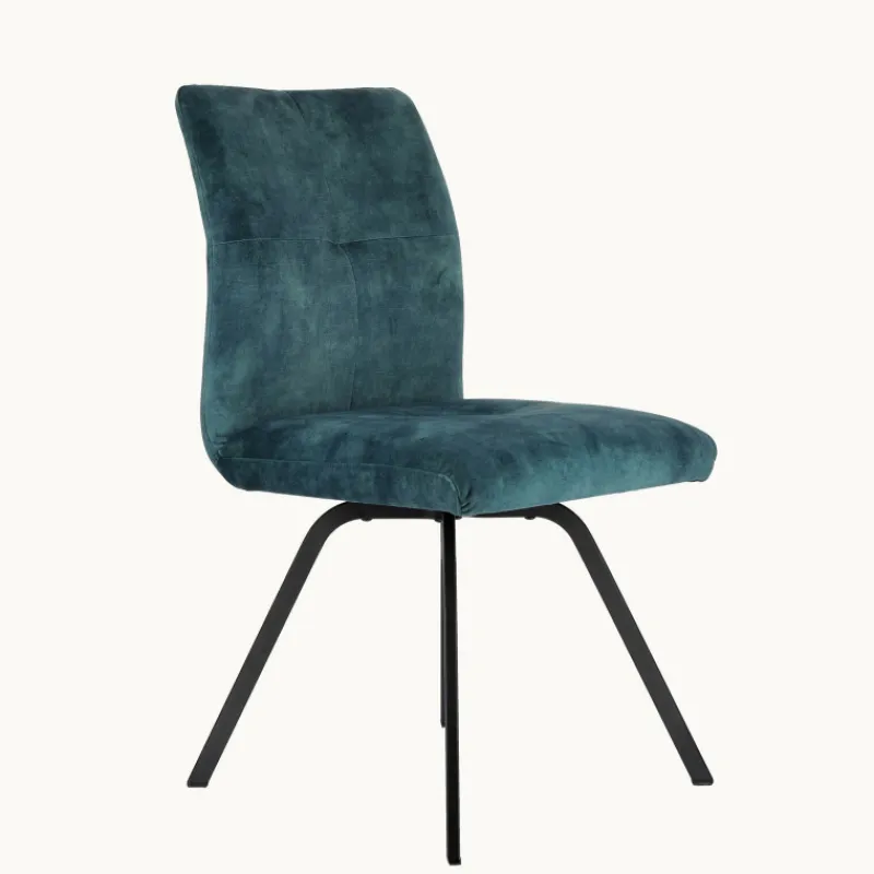 Adèle Chaise confortable moderne en tissu avec pieds en métal> Chaise De Salle à Manger