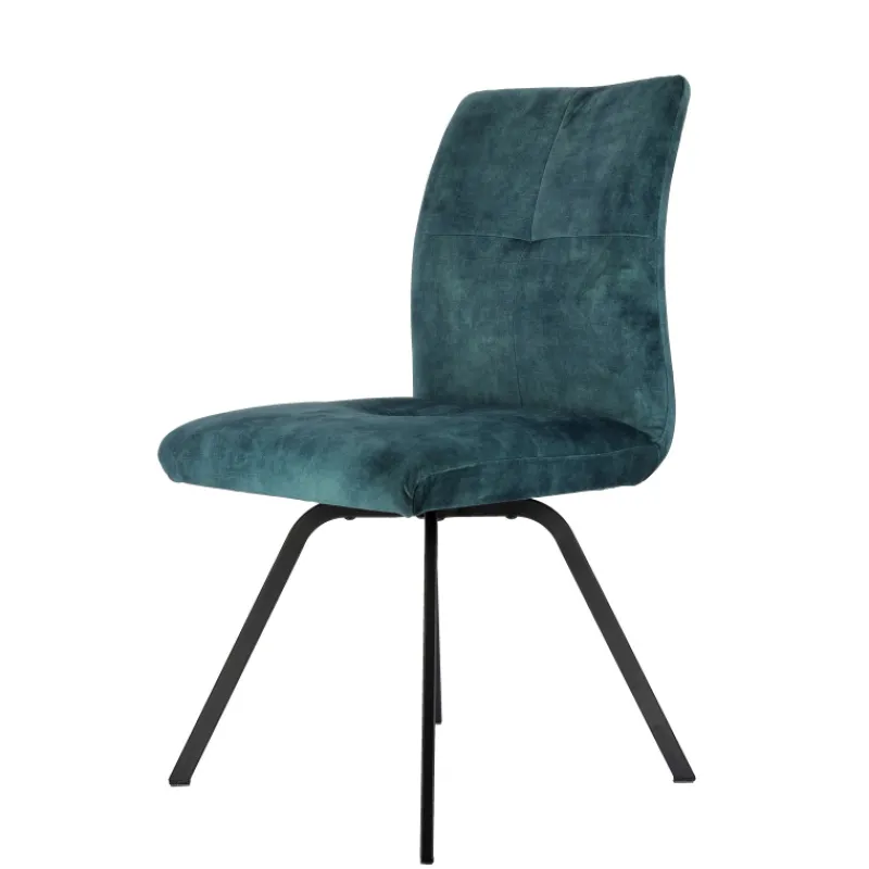 Adèle Chaise confortable moderne en tissu avec pieds en métal> Chaise De Salle à Manger
