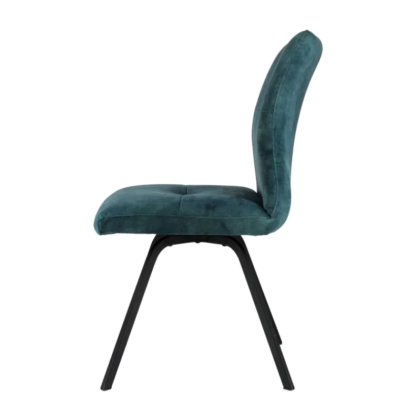 Adèle Chaise confortable moderne en tissu avec pieds en métal> Chaise De Salle à Manger