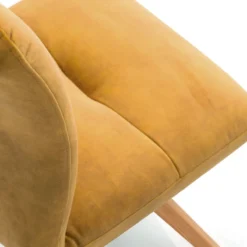 Adèle Chaise en tissu pivotante confortable avec pieds bois><noscript><img width=