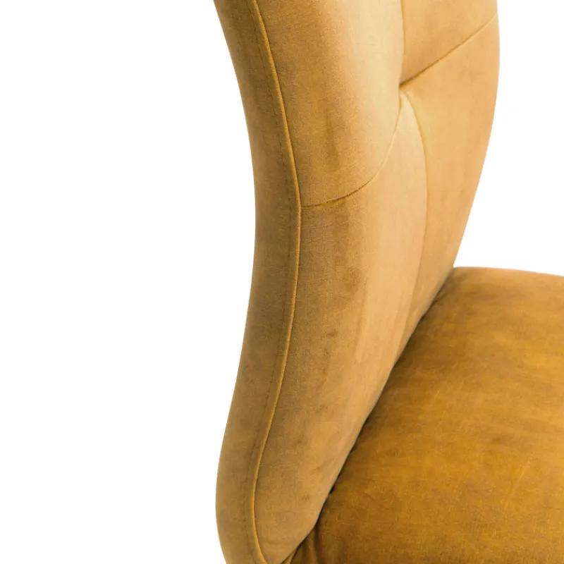 Adèle Chaise en tissu pivotante confortable avec pieds bois> Chaise De Salle à Manger|Chaise De Bureau
