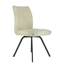Adèle Chaise en tissu pivotante confortable avec pieds en métal><noscript><img width=