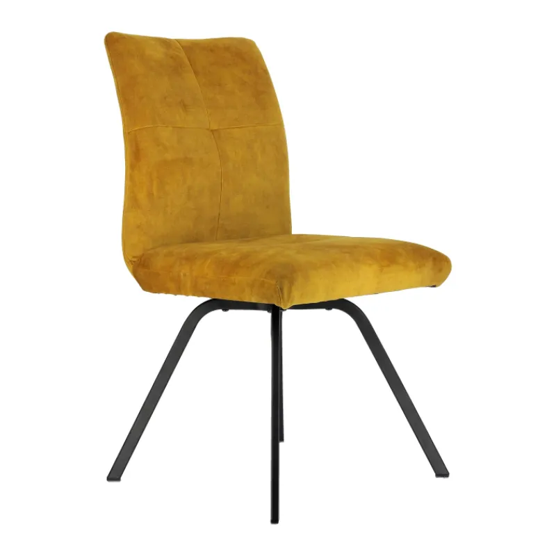 Adèle Chaise en tissu pivotante confortable avec pieds en métal> Chaise De Salle à Manger|Chaise De Bureau