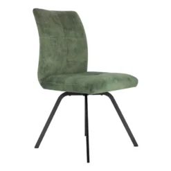 Adèle Chaise en tissu pivotante confortable avec pieds en métal><noscript><img width=