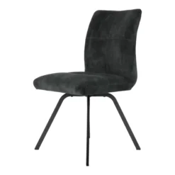 Adèle Chaise en tissu pivotante confortable avec pieds en métal><noscript><img width=
