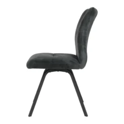 Adèle Chaise en tissu pivotante confortable avec pieds en métal><noscript><img width=