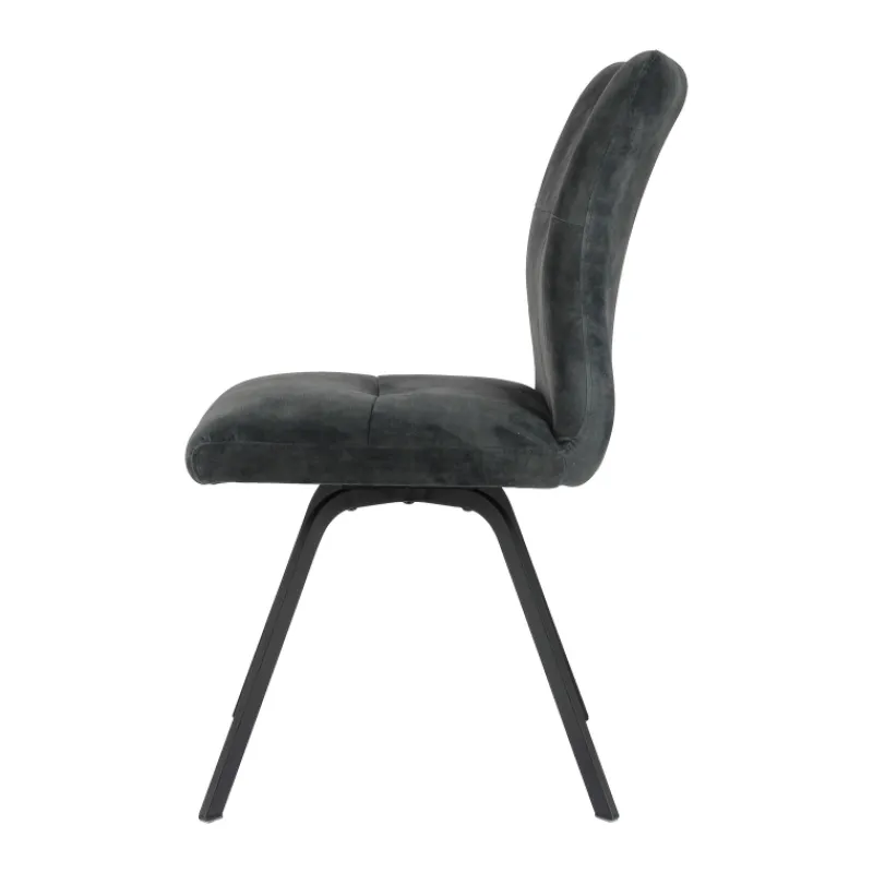 Adèle Chaise en tissu pivotante confortable avec pieds en métal> Chaise De Salle à Manger|Chaise De Bureau
