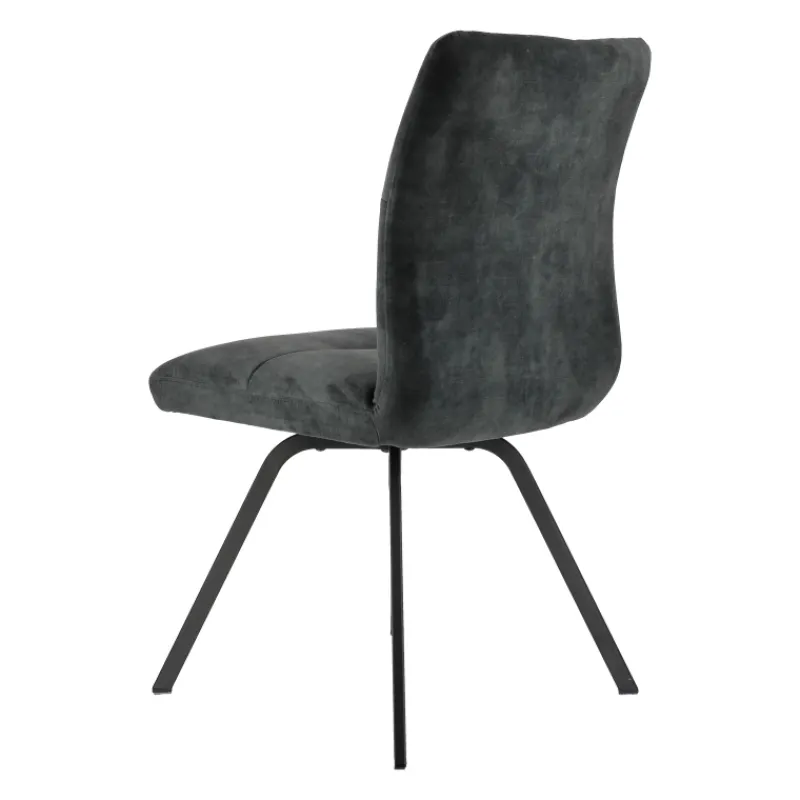 Adèle Chaise en tissu pivotante confortable avec pieds en métal> Chaise De Salle à Manger|Chaise De Bureau