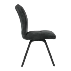 Adèle Chaise en tissu pivotante confortable avec pieds en métal><noscript><img width=