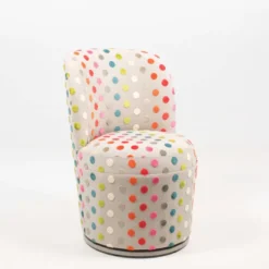 Paget Adèle Chauffeuse pivotante moderne avec tissu à motifs fabriquée en France> Chaise De Salle à Manger|Chaise De Bureau