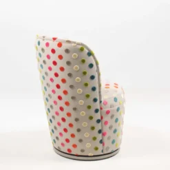 Paget Adèle Chauffeuse pivotante moderne avec tissu à motifs fabriquée en France><noscript><img width=