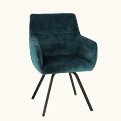 Adrien Fauteuil confortable en tissu avec pieds en métal><noscript><img width=