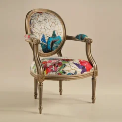 Paget Adrien Fauteuil Louis XVI médaillon revisité fabrication française> Fauteuil De Salon