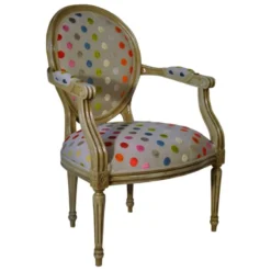 Paget Adrien Fauteuil Louis XVI médaillon revisité fabrication française><noscript><img width=