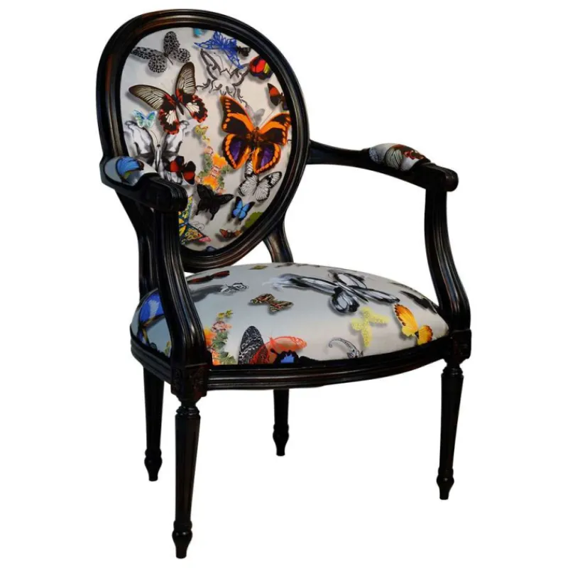 Paget Adrien Fauteuil Louis XVI médaillon revisité fabrication française> Fauteuil De Salon