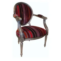 Paget Adrien Fauteuil Louis XVI médaillon revisité fabrication française><noscript><img width=