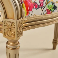 Paget Adrien Fauteuil Louis XVI médaillon revisité fabrication française><noscript><img width=