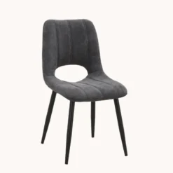 AgatheChaise cosy en tissu avec pieds en métal noir> Chaise De Salle à Manger