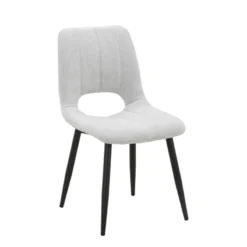AgatheChaise cosy en tissu avec pieds en métal noir><noscript><img width=