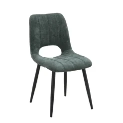 AgatheChaise cosy en tissu avec pieds en métal noir><noscript><img width=