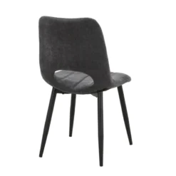 AgatheChaise cosy en tissu avec pieds en métal noir><noscript><img width=
