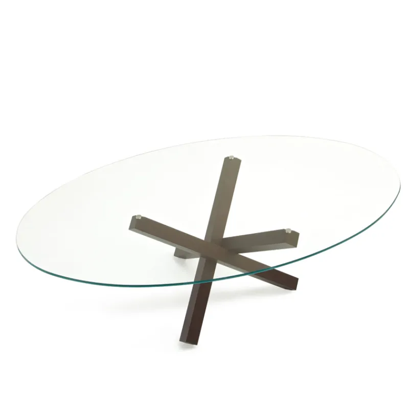 Sovet Italia Aikido Sovet® Table de salle à manger ovale design en verre> Table De Salle à Manger