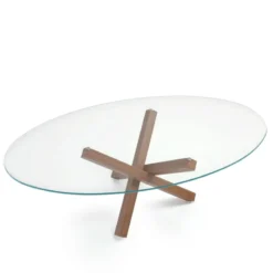 Sovet Italia Aikido Sovet® Table de salle à manger ovale design en verre><noscript><img width=