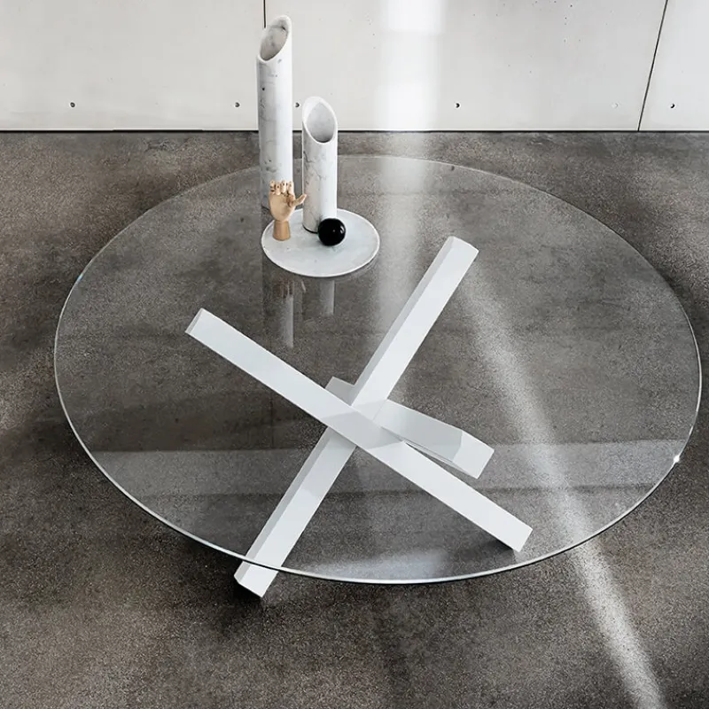 Sovet Italia Aikido Sovet® Table en verre design ronde> Table De Salle à Manger