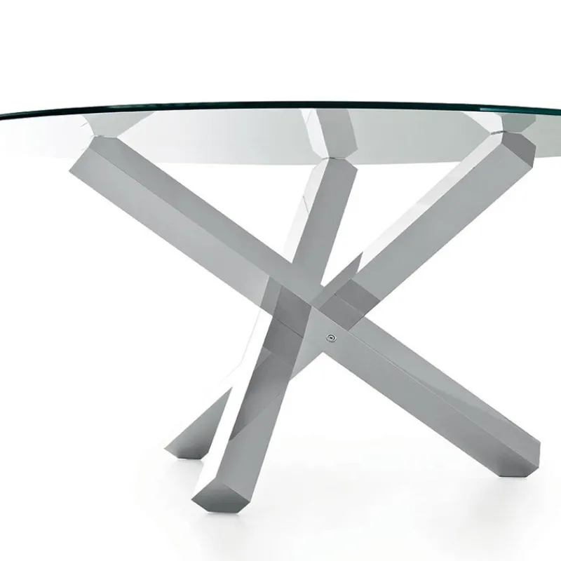 Sovet Italia Aikido Sovet® Table en verre design ronde> Table De Salle à Manger