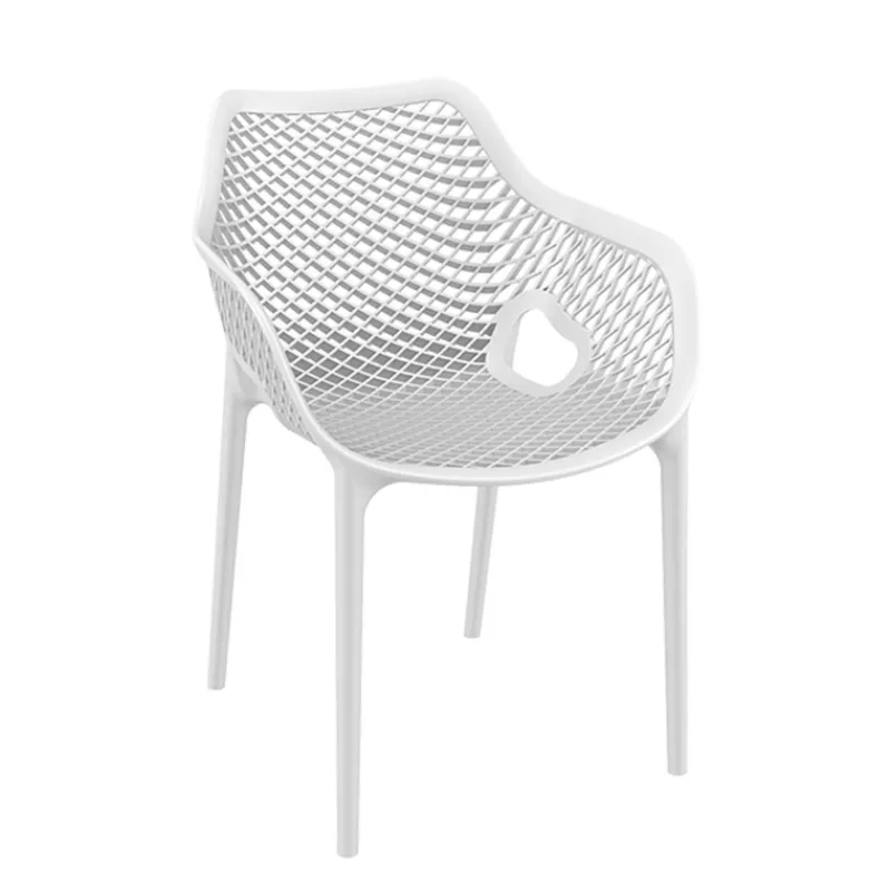 Air XL Fauteuil moderne empilable ajouré en polypropylène> Chaise De Cuisine|Chaise De Salle à Manger