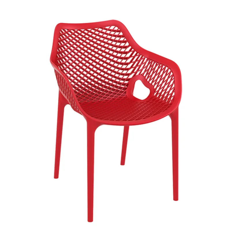 Air XL Fauteuil moderne empilable ajouré en polypropylène> Chaise De Cuisine|Chaise De Salle à Manger