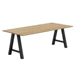 Perfecta Alegro Table belge rectangulaire en stratifié avec pieds en forme de tréteau><noscript><img width=
