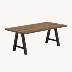 Perfecta Alegro Table belge rectangulaire en stratifié avec pieds en forme de tréteau><noscript><img width=