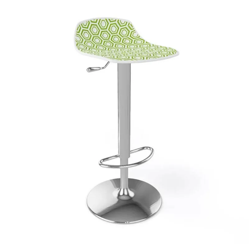 Alhambra 97A / 97AV Tabouret italien sans dossier réglable en hauteur avec assise à motifs> Tabouret Snack (assise +/- 65 Cm)|Tabouret De Bar (assise +/- 80 Cm)