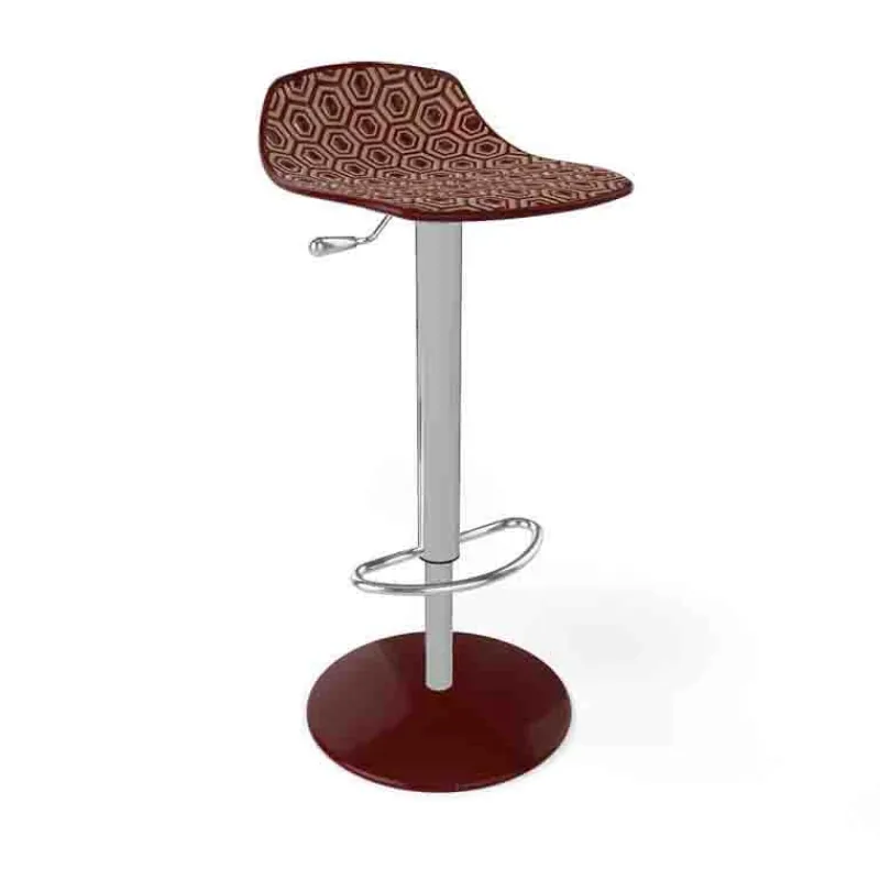 Alhambra 97A / 97AV Tabouret italien sans dossier réglable en hauteur avec assise à motifs> Tabouret Snack (assise +/- 65 Cm)|Tabouret De Bar (assise +/- 80 Cm)