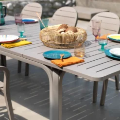 Alloro Table de jardin extensible en polypropylène et aluminium><noscript><img width=
