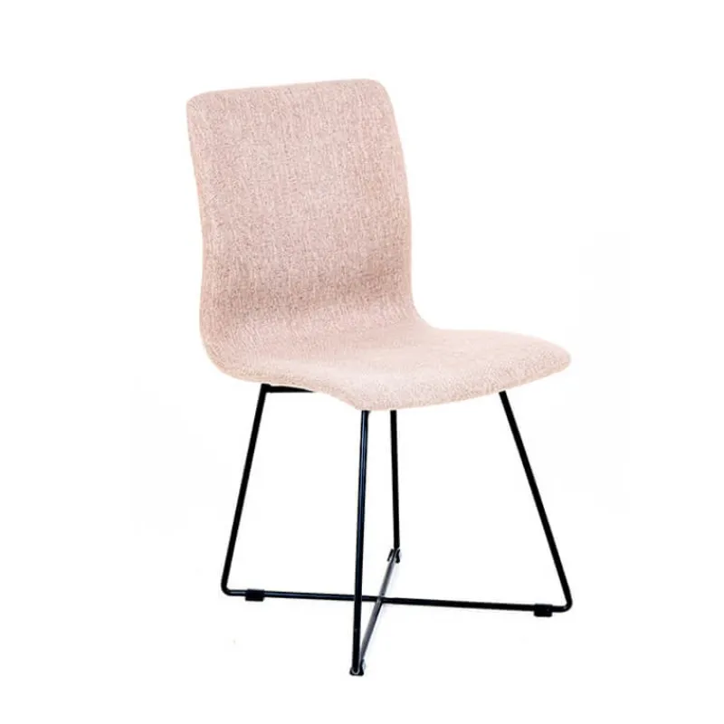 Sessio Amelie Chaise en tissu et pieds en métal croisés> Chaise De Salle à Manger|Chaise Salon