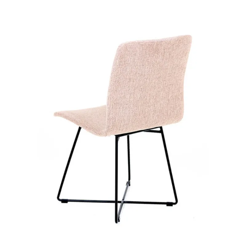 Sessio Amelie Chaise en tissu et pieds en métal croisés> Chaise De Salle à Manger|Chaise Salon