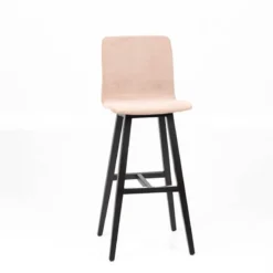 Sessio Amelie Tabouret bar en tissu et pieds en bois massif><noscript><img width=