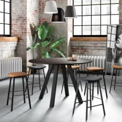 Perfecta Ami Tabouret snack en tissu sans dossier fabriqué en Belgique><noscript><img width=