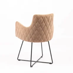 Sessio Anders diamant Fauteuil design en tissu dos matelassé et pieds métal><noscript><img width=