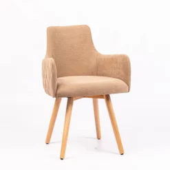 Sessio Anders diamant Fauteuil en tissu dos matelassé et pieds en bois> Chaise De Salle à Manger|Chaise Salon