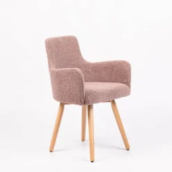 Sessio Anders Fauteuil cocooning en tissu et pieds bois><noscript><img width=