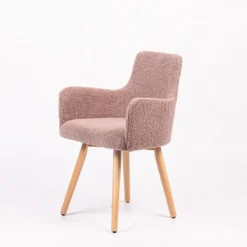 Sessio Anders Fauteuil cocooning en tissu et pieds bois><noscript><img width=